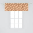 thumbnail image 2 of Ambesonne Floral Window Valance, Vintage Design Roses on a Background of Polka Dots, Curtain Valance for Kitchen Bedroom Decor with Rod Pocket, 54" X 18", Persian Orange Peach, 2 of 3