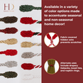 thumbnail image 3 of Haute Decor Decorative Garland Twist Ties, 6-Pack, 16-inch, Burgundy, 3 of 6