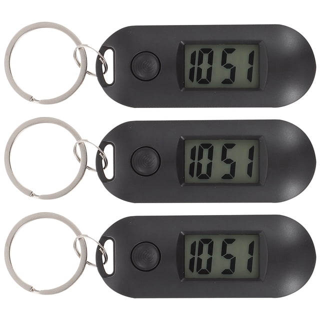 SHISUYAN 3pcs Keychain Watch Pocket Watch Portable Digital Watch Students Examination Watch