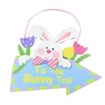 thumbnail image 4 of Injueey 1 Juego de decoraciones de Pascua, suministros para festivales, letrero para exteriores, colgadores decorativos con forma de conejo para puerta, Kits de decoración para fiestas JM00288 Injueey HA061112-01, 4 of 6