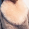 thumbnail image 4 of Women's Winter Faux Fur Scarf Collar, Warm Shawl Neck Wrap with Animal-Friendly Plush Material, Vintage 1920s Inspired Fashion Accessory for Cold Weather, Themed Parties and Holiday Events - Pink, 4 of 4