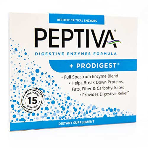 Peptiva Digestive Enzyme Supplement + ProDigest Helps with Bloating