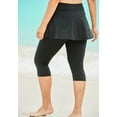 thumbnail image 2 of Swim 365 Women's Plus Size Skirted Swim Capri Pant, 2 of 4