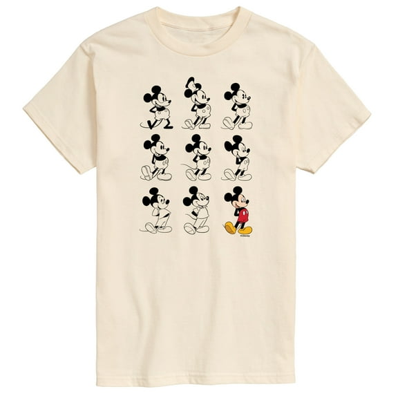 Mickey & Friends - Evolution of Mickey - Men's Short Sleeve Graphic T-Shirt