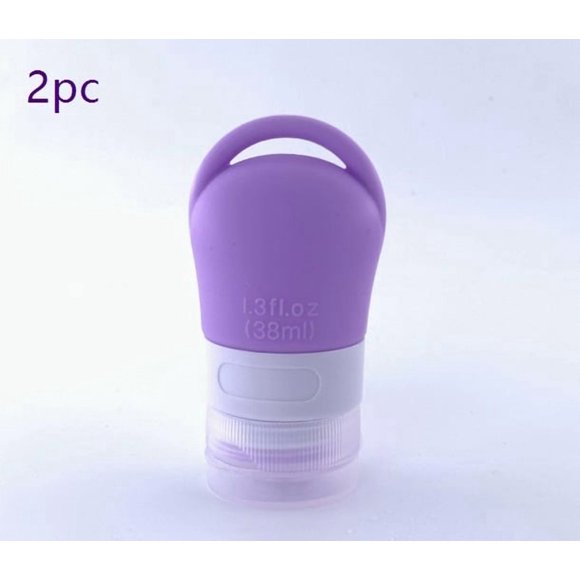 Juego de botellas dispensadoras de viaje, botella de almacenamiento portátil desinfectante, orificio for colgar, botella dispensadora de desinfectante de manos de silicona