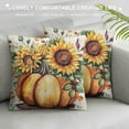 thumbnail image 3 of PHYHOO Fall Pillow Covers for Fall Decor Pumpkin Sunflower Vase Outdoor Fall Pillows Decorative Throw Pillows Farmhouse Thanksgiving Autumn Cushion Case for Couch A, 3 of 5