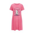 thumbnail image 5 of Tnhcen Hilarious Halloween Sleepwear Plus Size Funny Cartoon Print Short Sleeve Dress Round Neck Stretchy Polyester Spandex S-2XL for Confident Comfort, 5 of 5