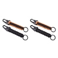 thumbnail image 4 of senveriont Paracord Keychain Outdoor Detachable Survival Emergency Keyring Rope Multifunctional Backpack Lanyard Key Holder Black and Orange 2Set, 4 of 6