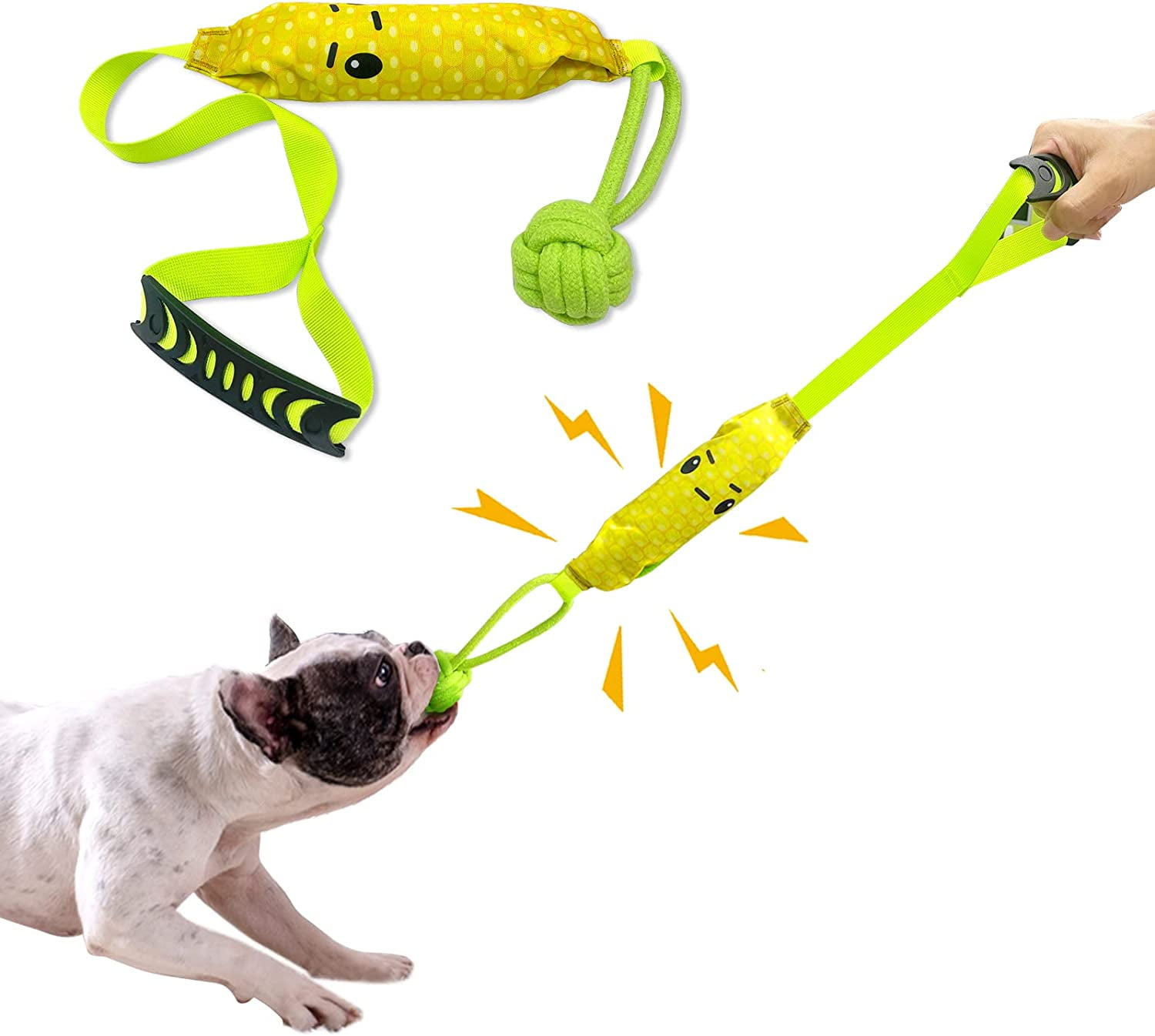 DOUBFIVSY Squeaky Dog Tug Toys, Dog Chew Toys Dog Rope Toys with Strong