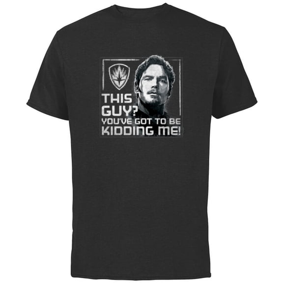 Marvel Endgame Guardians of the Galaxy Star-Lord This Guy - Short Sleeve Cotton T-Shirt for Adults - Customized-Black