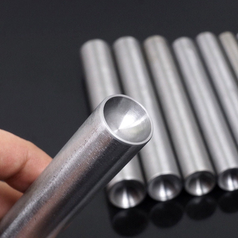 Mushroom Domed Snap Rivet Setting Tool Steel for Spike Studs Punch Hand