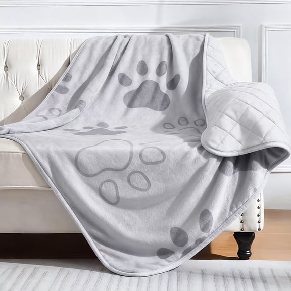 JASGOOD Waterproof Reversible Pet Blanket, Liquid Pee Proof Dog Blanket for Couch, Bed and Car Seat, Washable Dog Blankets (Cool & Warm), 28 x 40 Inch
