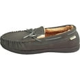 thumbnail image 2 of Norty Mens Genuine Leather Cowhide Suede Slippers - Moccasin Slip On Loafer 39863-11D(M)US Grey, 2 of 7