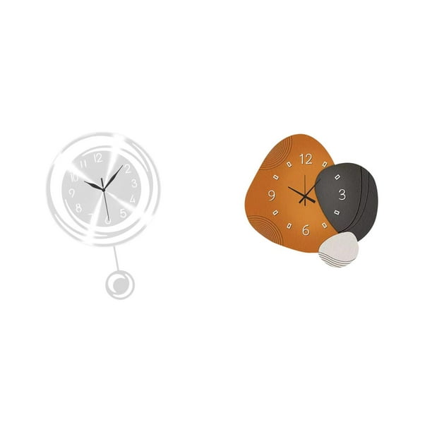 Reloj de pared,Reloj de pared decorativo para baño y dormitorio.,Reloj de pared,Reloj de pared moderno Reloj decorativo Reloj de pared,Reloj silencioso de madera,adorno artístico creativo y