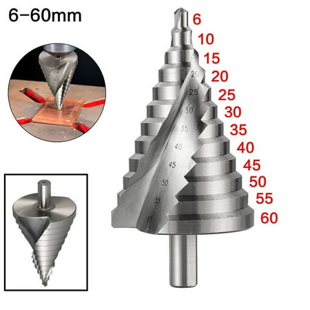 

BCLONG 6-60MM Step Drill Pagoda Drill Spiral Multi-Function Drill Power Tool