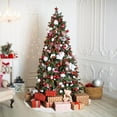 thumbnail image 6 of DAKIMOE Christmas Tree Skirt White Plush Skirts Xmas Decorations for Merry Christmas Party Faux Fur, 48 inches, 6 of 8