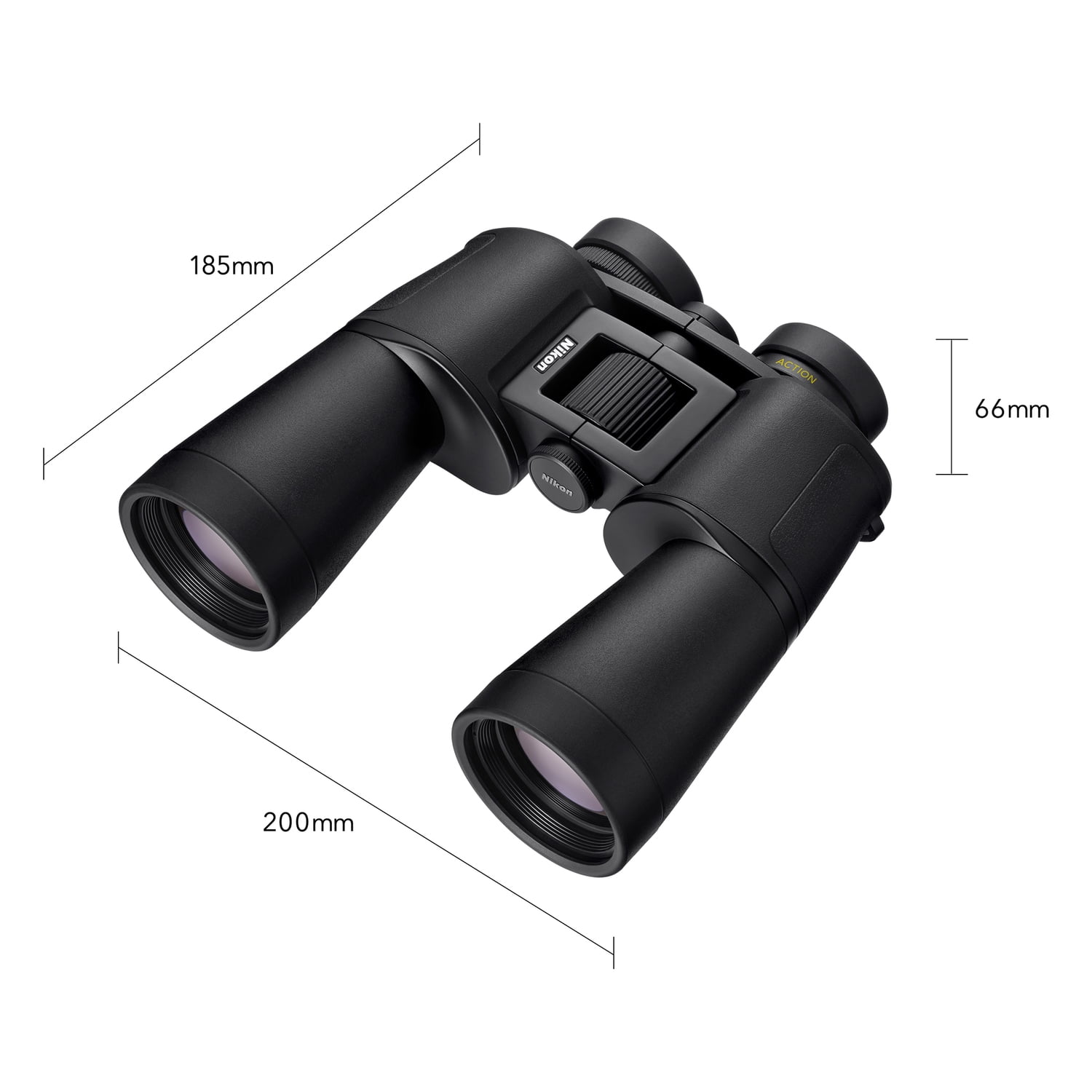 Nikon ACTION 16x50 Binoculars with Neck Strap, Case and Caps, Black