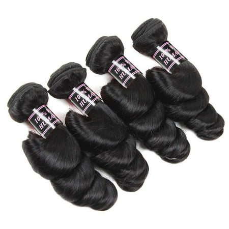 Allove Peruvian Loose Wave Virgin Hair 4 Bundle Deals 7A Virgin Hair Loose Wave, (Best Hair Bundle Deals)