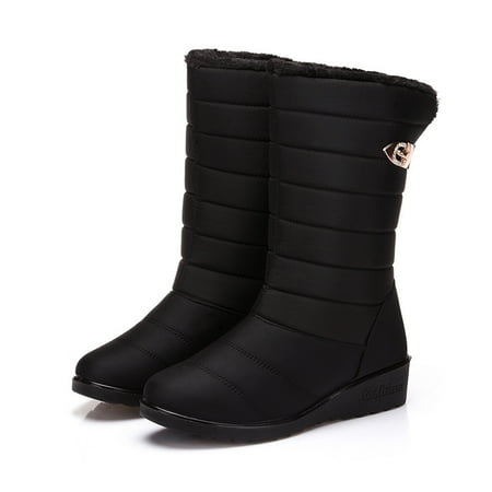 

Tejiojio Fall Clearance Women s Snow Boots Winter Platform Bootie Waterproof Footwear Warm Shoes