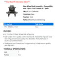 thumbnail image 2 of Rear Wheel Hub Assembly - Compatible with 1993 - 2002 Saturn SC2 Base 1994 1995 1996 1997 1998 1999 2000 2001, 2 of 2