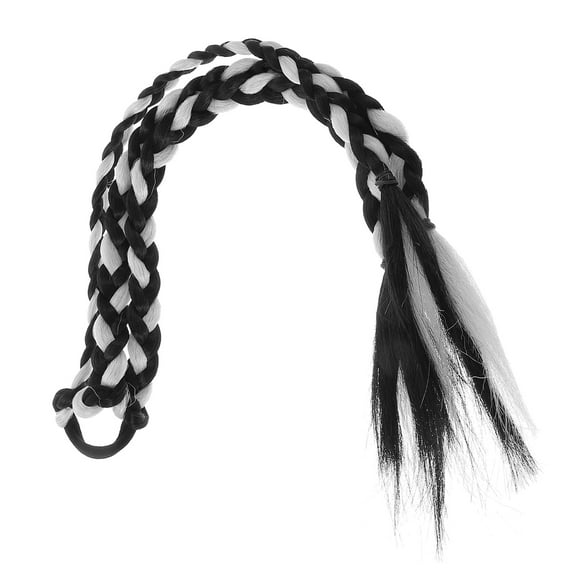 Colorful Ponytail Women's Boxing Wig Child 43.00X4.00X1.00CM Light Grey