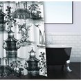 thumbnail image 3 of Simply Daisy 70" W x 73" L China Old Polyester Shower Curtain, Black [1 Ct], 3 of 5