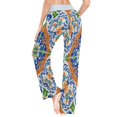 thumbnail image 5 of Large Women's Comfy Casual Pajama Pants Stretch Fabric Suitable for Yoga Pants Hippie Pants，The Best Holiday Gifts for Women Blue Green and Orange, 5 of 7