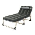 thumbnail image 2 of Lit Pliant une Personne Lit Pliant Camping Lit Pliant Chaise de Camp Lit Simple Fauteuil Inclinable Lit Pliant une Personne Chaise Longue Inclinable Pliante pour Camping Pause Dîner au Bureau, 2 of 8