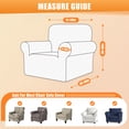 thumbnail image 5 of KINCAM 1-Seater Sofa Slipcover, Stretch Couch Cover with 1 Pillow Cover, Machine Washable Furniture Protector, Light Beige, 5 of 7