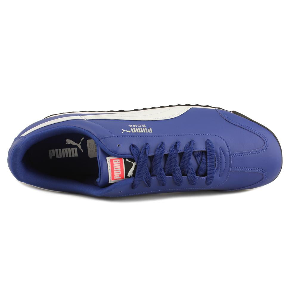 Puma Men s Roma Basic True Blue White Ankle High Fashion Sneaker