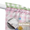 thumbnail image 4 of Easter Swag Valances for Windows, Kitchen Curtains 36 Inch Length 2 Panels Set, Spring Watercolor Easter Eggs Bunny Pink Green Plaid Short Curtains for Small Windows Rod Pocket Cafe Curtains 28"x36", 4 of 8