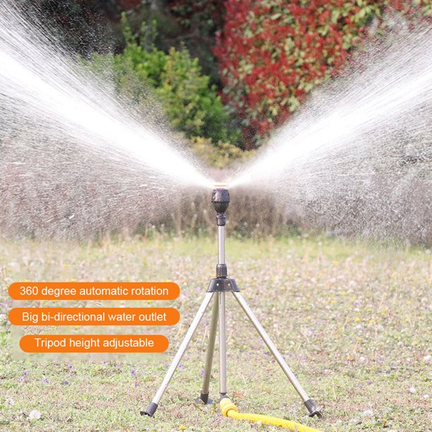 Aspersor De Trípode Giratorio Automático Rociador de trípode giratorio automático Rociador de agua ajustable Herramienta de jardín duradera Ndcxsfigh Para estrenar