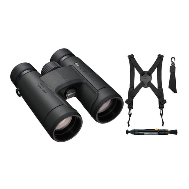 Binoculares Nikon Prostaff P7 10x42 con arnés y sistema de limpieza