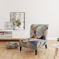 thumbnail image 2 of Designart « White expressionist Seashells I » Fauteuil d'Appoint Rembourré à Animaux Blancs - Fauteuil Moderne pour Salon, 2 of 7