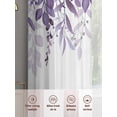 thumbnail image 6 of Purple Leaves Sheer Curtains 96 Inch Length 2 Panels for Living Room, Summer Botanical Voile Kitchen Curtain Set, Luxury Privacy Drapes Window Treatment for Bedroom, 6 of 7