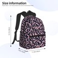 thumbnail image 4 of Vsdgher Flower Print Unisex Large Capacity Bookbag Schoolbag Casual Daypack for High School/College/Teens/Travel/Work, 4 of 8