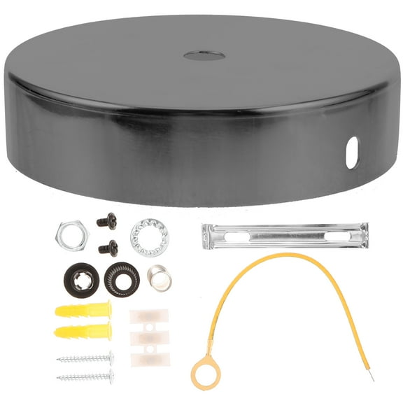 SEWCHICS Round Canopy Replacement for Ceiling Light 1 Set in Black