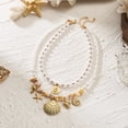 thumbnail image 6 of NICKSUN Boho Beach Seashell Imitation Pearl Layered Necklaces Collection, Multi-Style Ocean Starfish Seahorse Charm Beaded Chokers, Summer Tropical Vacation Dopamine Statement Jewelry, 6 of 8