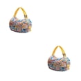 thumbnail image 4 of relayinert Polyester Travel-friendly Storage Bag Carry Essentials With Ease Waterproof Shopping Bag For Travel yellow plaid 2Set, 4 of 6