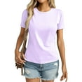 thumbnail image 5 of WTXUE T Shirts for Women Short Sleeve Shirts for Women Womens Workout Tops Oversized T Shirts Loose Fit Crewneck Short Sleeve Top Crop Tops for Women T Shirts for Women Loose Fit Tunic Tops B Xl, 5 of 5