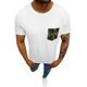 thumbnail image 4 of Hombres Casual Deportes Manga Corta Cuello Redondo Camuflaje Bolsillo Patchwork Camiseta Tops Pompotops oipoqjl33083, 4 of 7