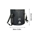 thumbnail image 2 of Moocorvic Folding Bucket, Lightweight Water Container, Portable Bucket for Fishing, Camping, Hiking, Backpacking, Outdoor Survival, Car Wash(Black), 2 of 8