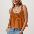 thumbnail image 4 of NIEWTR Sleeveless Tops for WomenSummer Ribbed Tank Top Fitted Shirts Basic Tees Cute Spring Going Out Y2k Clothes Womens Tank Summer Tank (S,A157-Brown), 4 of 7