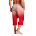 thumbnail image 6 of JoveMarine Men's Hawaiian Gradient Print Drawstring Shorts, 7/8 Length Casual Beach Shorts for Summer Vacation, Parties and Daily Wear Vermilion 2XL, 6 of 9