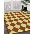 thumbnail image 2 of Ahgly Company Indoor Square Patterned Mahogany Brown Area Rugs, 8' Square, 2 of 6
