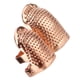 thumbnail image 3 of Dedal de Metal Retro, dedales de costura, Protector de dedo ajustable, herramientas de acolchado DIY para bordado, costura, oro rosa, 3 of 12