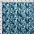 thumbnail image 4 of oneOone Cotton Poplin Teal Blue Fabric Watercolor Leaf Sewing Material Print Fabric By The Yard 56 Inch Wide, 4 of 4