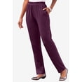 thumbnail image 2 of Roaman's Women's Plus Size Petite Plus Size Soft Knit Relaxed Pull-On Straight Leg Pant, 2 of 6