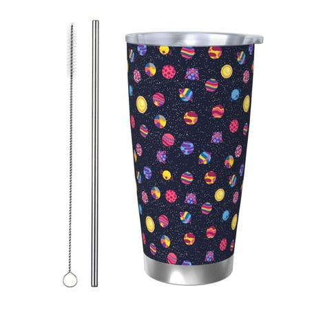 

Coaee Planets for 20oz Insulated Kettle Water Bottle For Running Hiking Cycling Climbing Men S Woman Insulated Water Bottle-Straw Two-piece Set