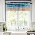 thumbnail image 5 of Abstract Ocean Valances for Windows Gradient Sea Wave Oil Painting Modern Rod Pocket Curtain Valance Window Treatment Short Curtains for Kitchen Living Room, 42"x12", 5 of 5